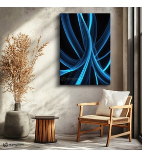 Dikey Kanvas Tablo Soyut Dalgalar Soyut Tablo Ev Ofis Duvar Dekoru