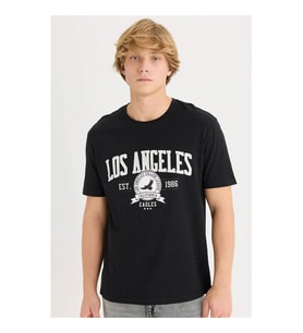 Defacto Siyah Erkek T-Shirt D5577AX/BK81