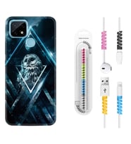 Realme C11 C21 C21Y C25Y C11 2021 Kılıf Kablo Koruma Spiral Silikon Old Owl 1649