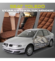 Seat Toledo Kahverengi Renk Tay Tüyü Cepli & Terletmez Sırtlı Oto Koltuk Minder Seti - Koltuk Koruma Kılıfı (ÖN & ARKA TAM SET)