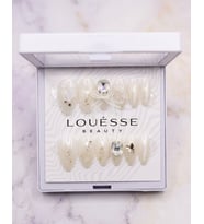 Louésse Crystal Ivory Takma Tırnak 12’li Taşlı Kurdeleli Gelin Elegant Nail