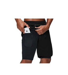 Mooly Unisex Deniz, Koşu & Antrenman Sporcu Şortu - SİYAH MLY-SS-2022