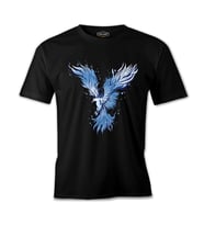Blue Phoenix Bird Siyah Erkek Tshirt