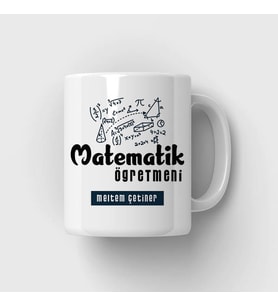 Matematik Öğretmeni Tasarımlı Kupa Bardak