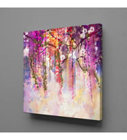 RENKLİ SARMAŞIK KANVAS TABLO 200x200cm
