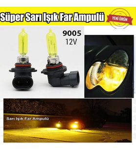 9005 HB3 JDM Süper Sarı Işık Far Ampul 12V