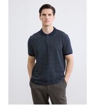 LC WAIKIKI Lacivert Polo Yaka Çizgili Erkek Tişört