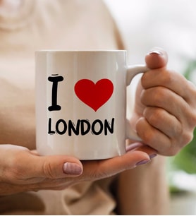 BK Gift I Love London Tasarımlı Beyaz Kupa Bardak