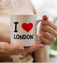 BK Gift I Love London Tasarımlı Beyaz Kupa Bardak