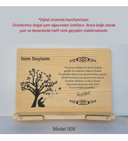 Münzevi Masaüstü Ahşap Rahle/Tablet/Kitap Tutucu-Model009