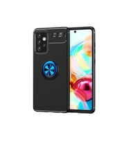 Samsung Galaxy A72 Uyumlu Kılıf Zore Ravel Silikon Kapak (Siyah-Mavi)