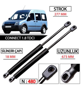 Bagaj Amortisörü Connect 1.8 TDCI 2002 +
