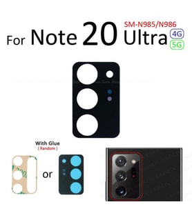 Samsung Galaxy NOTE 20 ULTRA Arka Kamera Camı Lens Yapışkanlı