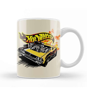 Hot Wheels Hot Yellow Kupa Bardak Porselen
