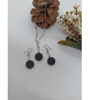 Yıldız Taşı Kolye/Küpe Set - Doğaltaş Kolye ve Küpe Takım-1027