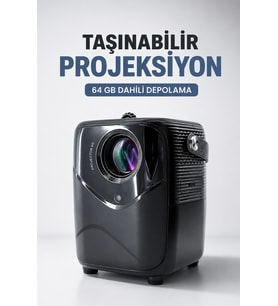 Taşınabilir Projeksiyon 64 Gb Dahili Depolama