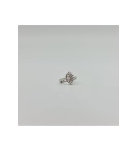 Cerrahi Çelik Göz Beyaz Taşlı Küpe Tragus Helix Kıkırdak Piercing