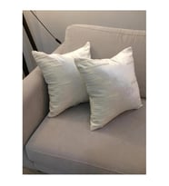 Pearl İncili Kadife Kumaş Krem Kırlent 43X43 Cm İkili  814
