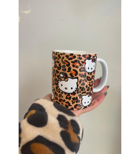 Hello Kitty Leopar Kupa Bardak - Baskılı Kupa Bardak