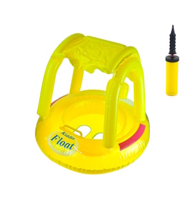 Çocuk Gölgeliği Deniz Havuz Gölgeliği 72*22 Cm Yaş Sarı Pompa Set