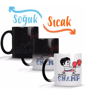 Rocky Boks Champ Sihirli Kupa Bardak Porselen