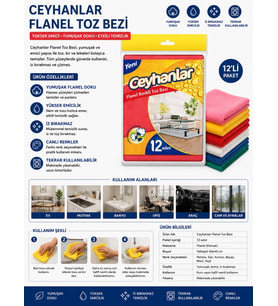 Ceyhanlar Flanel Toz Bezi 12'li