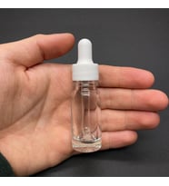 10Ml Beyaz Plastik Kapaklı Şeffaf Cam Damlalıklı Şişe ,  10 Cc Saydam Cam Damlalıklı Şişe x 6 Adet
