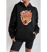 Unisex Gril Gang Baskılı Sweatshirt (Siyah)