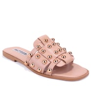 Dagoster DZA07-998005 Nut Düz Spor Kadın Terlik (Nude)