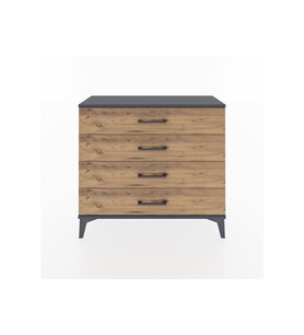 Arges Şifonyer 4 Çekmeceli 88x30x80 Antrasit-Çam
