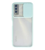 Durukar® Vivo Y11S Kılıf Palm Buzlu Kamera Sürgülü Silikon - Turkuaz