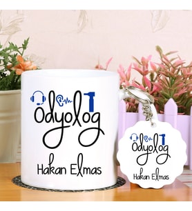 Odyolog Kupa Bardak ve Anahtarlık Hediye Seti (Model 1)