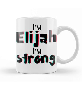 Elijah Name Custom Design Gift Baby Gift For Him Kupa Bardak Porselen