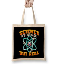Cute & Funny Science It's Like Magic But Real Bez Çanta Uzun Saplı