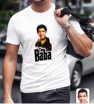 BK Gift Kişiye Özel Godfather Baba Karikatürlü Beyaz T-Shirt-3