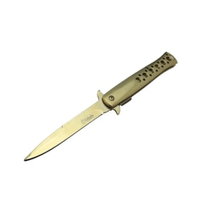 Tac-Force 1111A T-Lite Gold Kamp / Çakısı 23Cm- Yarı Otomatik, Metal Sap, Kemerlikli