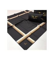 Geometrik Desen Black Seri Twill Eşarp Eşarp Askısı ile Birlikte 90x90 cm Vizon-