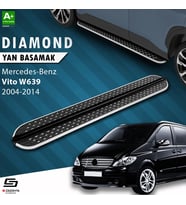 S-Dizayn Mercedes Vito W639 Uzun Şase Diamond Krom Yan Basamak 253 Cm 2004-2014 A+ Kalite