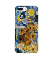 Iphone 7 PLUS - 8 PLUS Uyumlu Van Gogh Tasarımlı Şeffaf Telefon Kılıfı