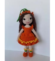 Kabak Çiçeği Bebek Amigurumi Organik Oyuncak
