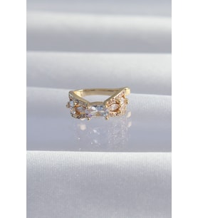 Northcity Pirinç Gold Renk Zirkon Taş Kaplama Earcuff Küpe - Şık ve Sıradışı Tasarım 5886