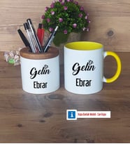 Gelin Kalemlik, Kupa Bardak T Kişiye Özel Hediye (Model 10)