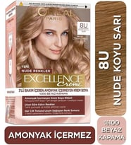 Loreal Excellence Nude Renkler Saç Boyası 8u Nude Koyu Sarı