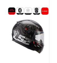 LS2 Rapid II Motor Kaskı Yeni Seri Claw Black (ECE 22.06) (Siyah)
