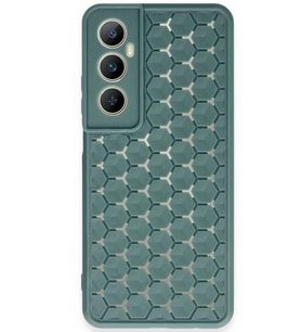Durukar® Realme C65 Kılıf Petek Silikon Kapak - Koyu Yeşil