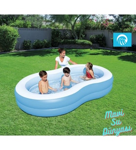 Havuz Oval Renkli 262 Cm x 157 Cm - Mavi Su Dünyası