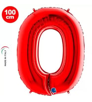 Folyo Rakam 0 KIRMIZI 40 Inc 102 CM GRABO