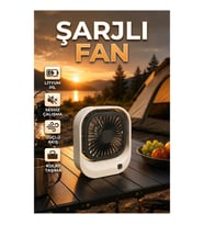 Şarjlı Masaüstü Fan – Sessiz Çalışma ve Güçlü Hava Akışı