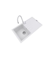 POLEX Cristalüx Granit Eviye P-03+Swan-3 Beyaz