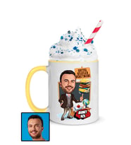 Erkek Sosyal Bilgiler Öğretmenine Hediye Karikatürlü Sarı Kupa Bardak